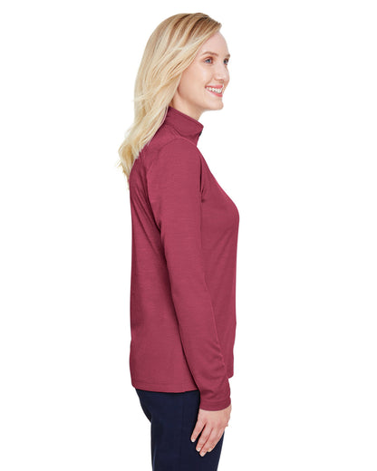 Team 365 Ladies' Zone Sonic Heather Performance Quarter-Zip TT31HW #color_SP MAROON HTHR
