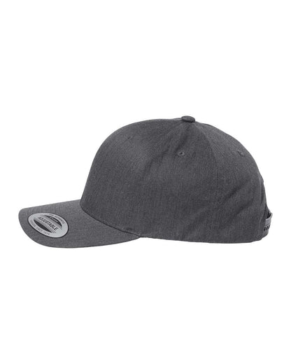 YP Classics CVC Snapback Cap 6389 #color_Dark Heather Grey