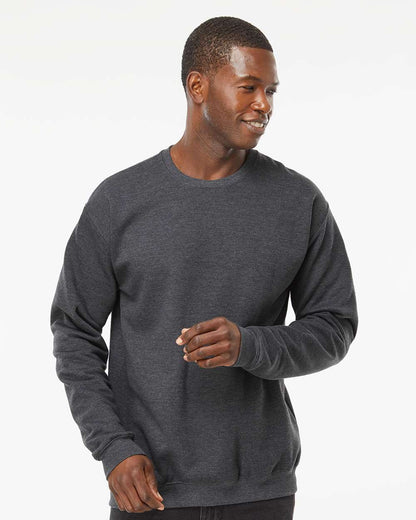 M&O Unisex Crewneck Fleece 3340 #colormdl_Dark Heather