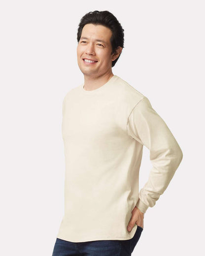 Gildan Ultra Cotton® Long Sleeve T-Shirt 2400 #colormdl_Natural