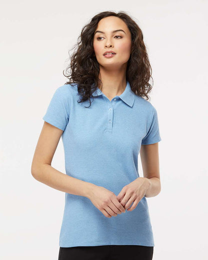 M&O Women's Soft Touch Polo 7007 #colormdl_Light Blue Heather