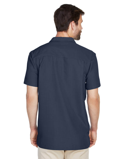 Harriton Men's Barbados Textured Camp Shirt M560 #color_NAVY