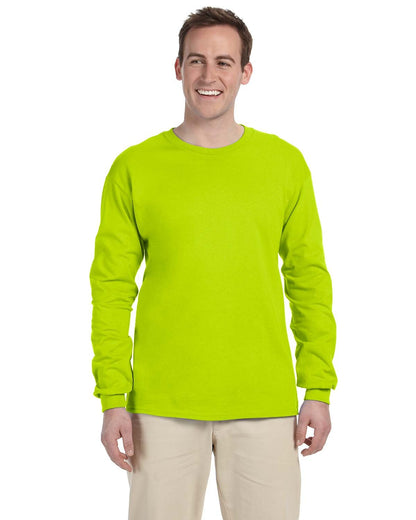 Gildan Adult Ultra Cotton® Long-Sleeve T-Shirt G240 #color_SAFETY GREEN