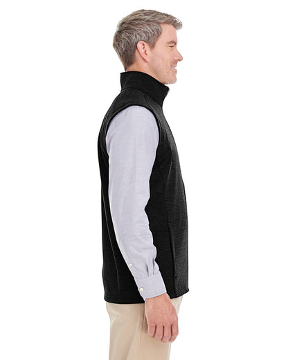 Devon & Jones Men's Newbury Mélange Fleece Vest DG797 #color_BLACK HEATHER