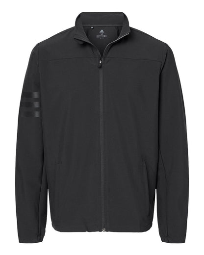 Adidas 3-Stripes Full-Zip Jacket A267 #color_Black/ Black