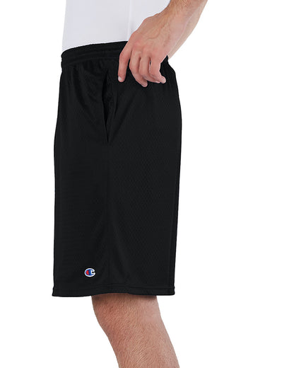 Champion Adult Mesh Short with Pockets 81622 #color_BLACK