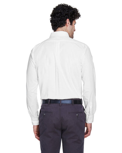 Core365 Men's Operate Long-Sleeve Twill Shirt 88193 #color_WHITE