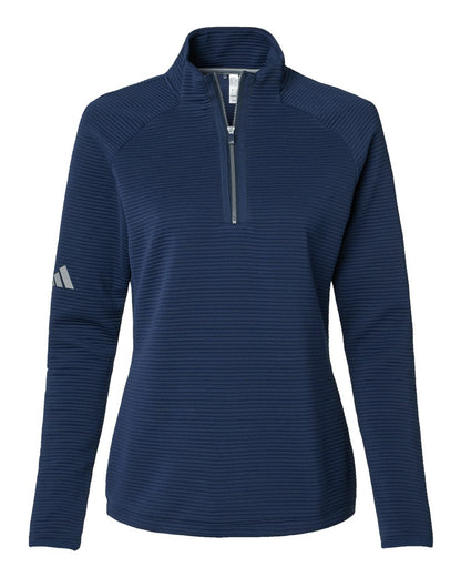 Adidas Women's Spacer Quarter-Zip Pullover A589 #color_Collegiate Navy