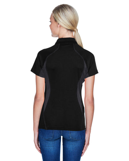 North End Ladies' Serac UTK CoolLogik™ Performance Zippered Polo 78657 #color_BLACK