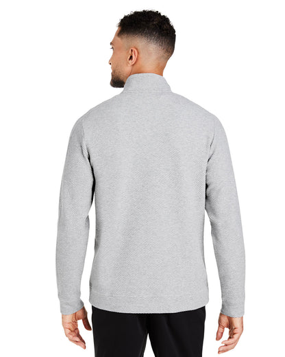 North End Men's Spirit Textured Quarter-Zip NE725 #color_PLATINUM HEATHER