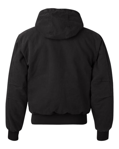 DRI DUCK Cheyenne Boulder Cloth™ Hooded Jacket with Tricot Quilt Lining 5020 #color_Black