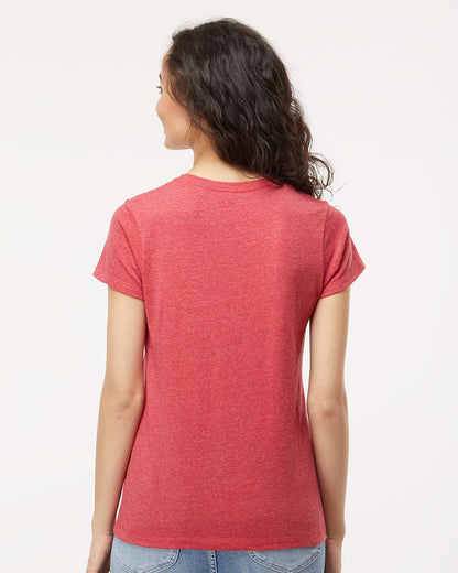 M&O Women's Gold Soft Touch T-Shirt 4810 #colormdl_Heather Red