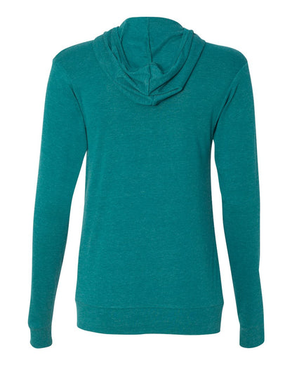 BELLA + CANVAS Unisex Triblend Full-Zip Lightweight Hoodie 3939 #color_Teal Triblend