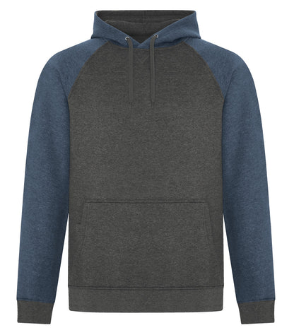 Atc Esactive Vintage TwoTone Hooded Sweat F2044 #color_Char/Navy