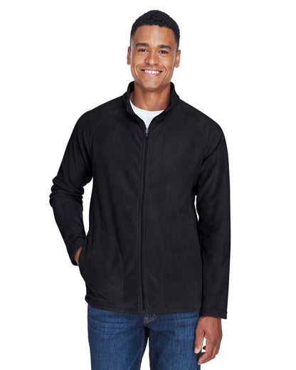 Team 365 Men's Campus Microfleece Jacket TT90 #color_BLACK