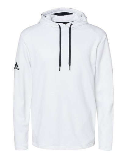 Adidas Textured Mixed Media Hooded Sweatshirt A530 #color_White