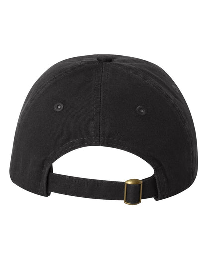 Valucap Small Fit Bio-Washed Dad Hat VC300Y #color_Black