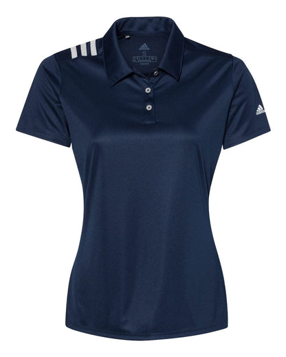 Adidas Women's 3-Stripes Shoulder Polo A325 #color_Collegiate Navy/ White