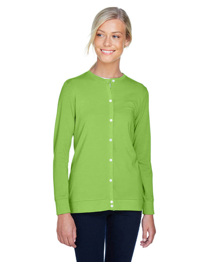 Devon & Jones Ladies' Perfect Fit™ Ribbon Cardigan DP181W #color_LIME