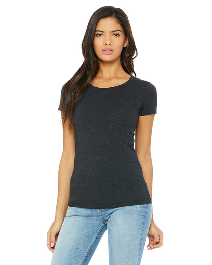 BELLA + CANVAS Ladies' Triblend Short-Sleeve T-Shirt B8413 #color_CHAR BLK TRIBLND