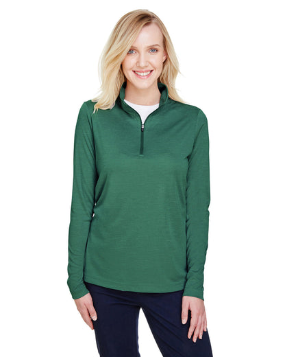 Team 365 Ladies' Zone Sonic Heather Performance Quarter-Zip TT31HW #color_SP FOREST HTHR