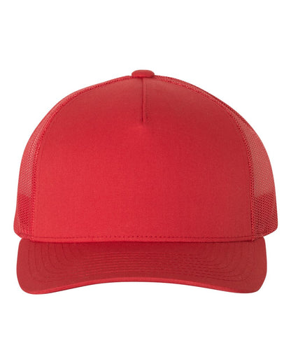 YP Classics Five-Panel Retro Trucker Cap 6506 #color_Red