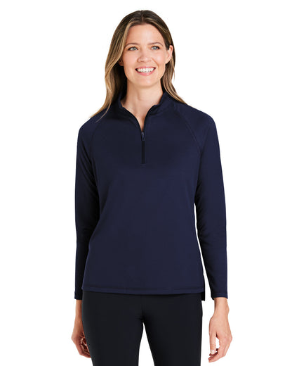 North End Ladies' Revive coolcore® Quarter-Zip NE410W #color_CLASSIC NAVY