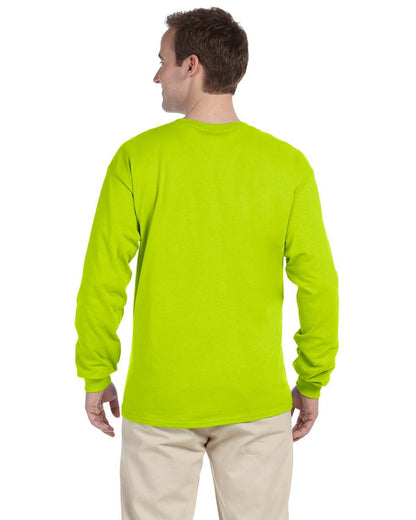 Gildan Adult Ultra Cotton® Long-Sleeve T-Shirt G240 #color_SAFETY GREEN