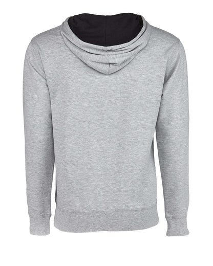 Next Level Apparel Unisex Laguna French Terry Pullover Hooded Sweatshirt 9301 #color_Heather Grey/ Black