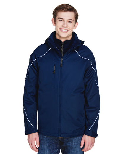 North End Men's Angle 3-in-1 Jacket with Bonded Fleece Liner 88196 #color_NIGHT