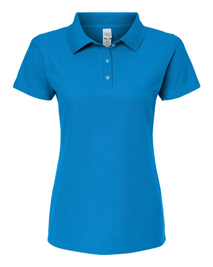 M&O Women's Soft Touch Polo 7007 #color_Bright Turquoise