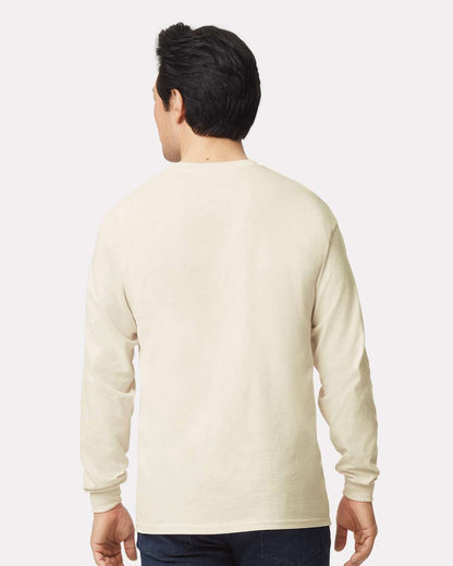 Gildan Ultra Cotton® Long Sleeve T-Shirt 2400 #colormdl_Natural