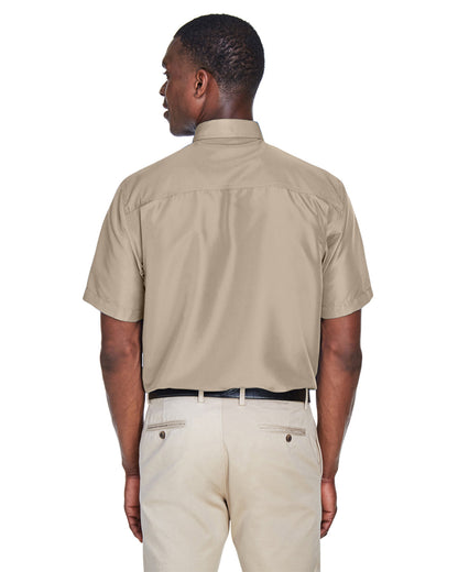 Harriton Men's Key West Short-Sleeve Performance Staff Shirt M580 #color_KHAKI