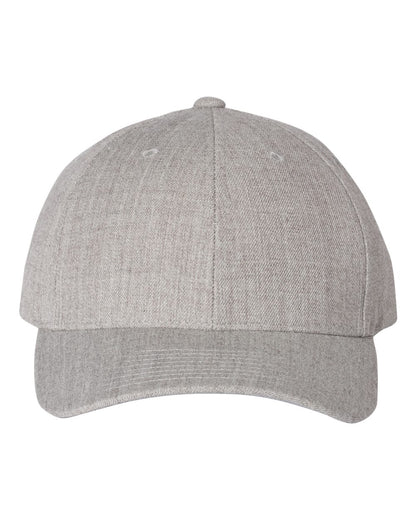 YP Classics Premium Curved Visor Snapback Cap 6789M #color_Heather Grey