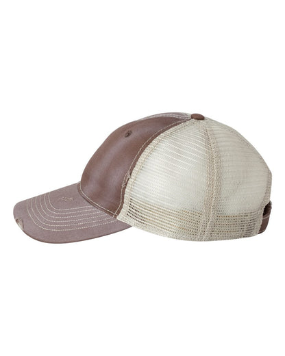 Sportsman Bounty Dirty-Washed Mesh-Back Cap 3150 #color_Fatigue/ Khaki