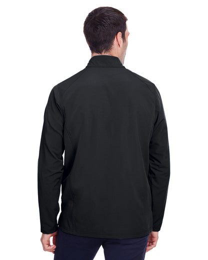 North End Men's Quest Stretch Quarter-Zip NE401 #color_BLACK / CARBON