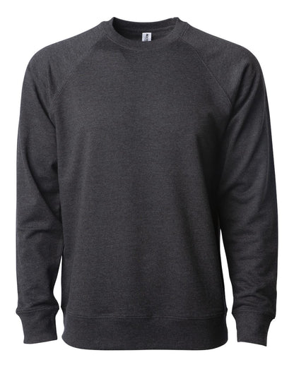 Independent Trading Co. Icon Lightweight Loopback Terry Crewneck Sweatshirt SS1000C #color_Charcoal Heather