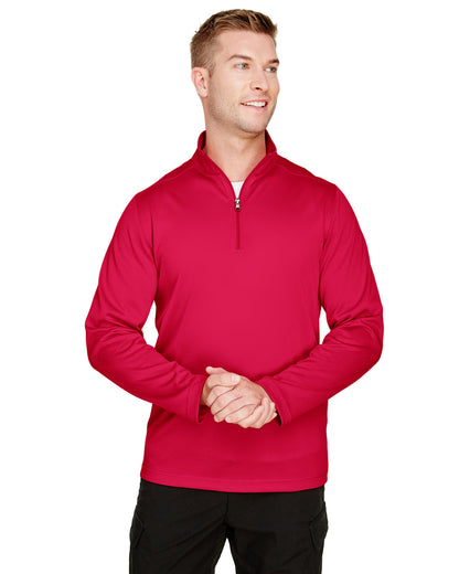 Harriton Men's Advantage Snag Protection Plus Quarter-Zip M748 #color_RED