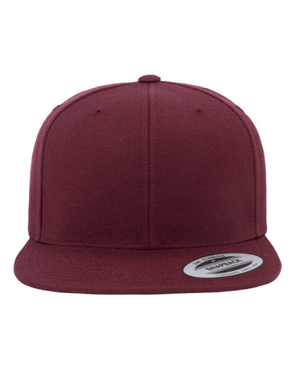 YP Classics Premium Flat Bill Snapback Cap 6089M #color_Maroon