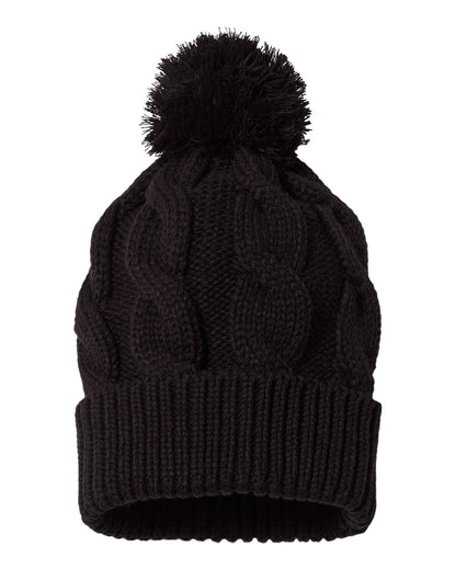 Richardson Chunk Twist Cuffed Beanie 141R #color_Black