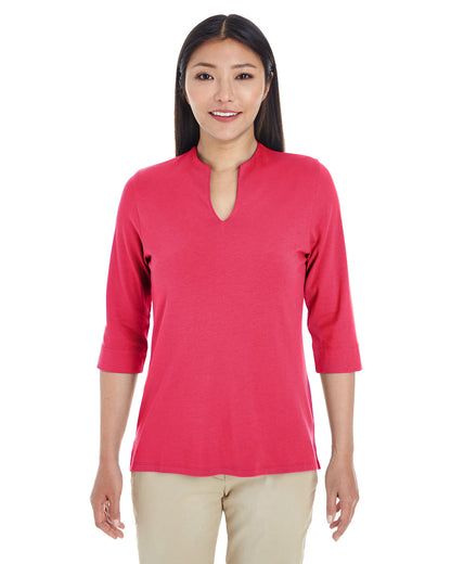 Devon & Jones Ladies' Perfect Fit™ Tailored Open Neckline Top DP188W #color_RED