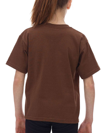 M&O Youth Gold Soft Touch T-Shirt 4850 #color_Brown