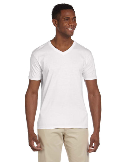 Gildan Adult Softstyle® V-Neck T-Shirt G64V #color_WHITE