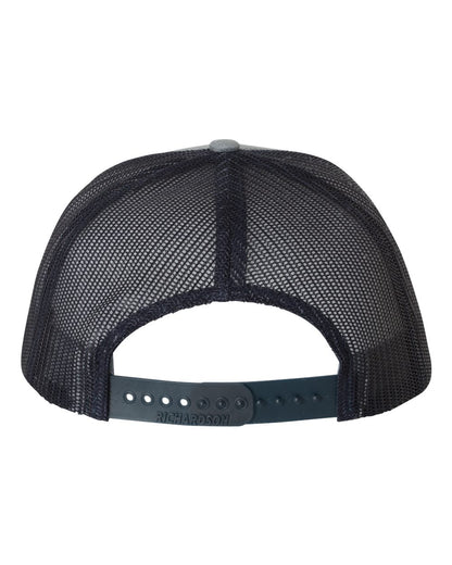 Richardson Snapback Trucker Cap 112 #color_Heather Grey/ Navy