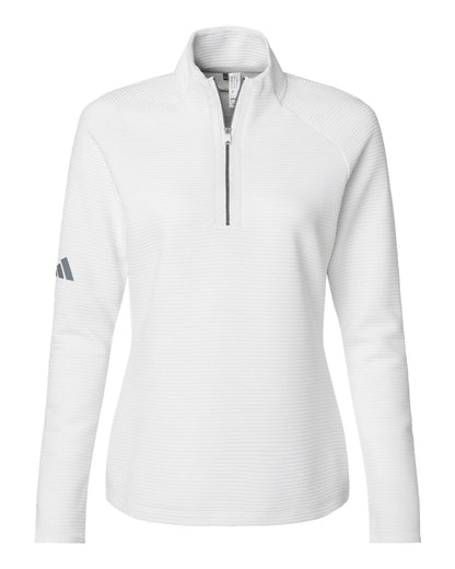 Adidas Women's Spacer Quarter-Zip Pullover A589 #color_Core White