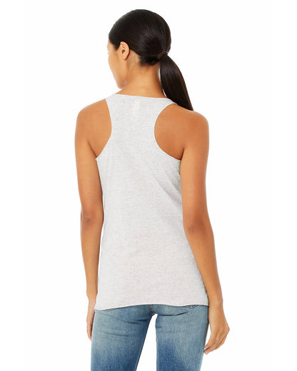 BELLA + CANVAS Ladies' Triblend Racerback Tank 8430 #color_WHT FLCK TRIBLND