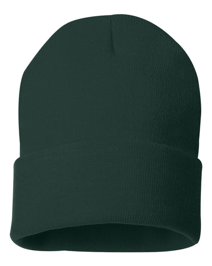 Sportsman 12" Solid Cuffed Beanie SP12 #color_Forest