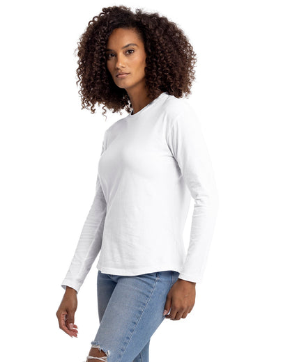 Next Level Ladies' Relaxed Long Sleeve T-Shirt 3911NL #color_WHITE