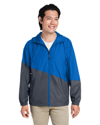 Core365 Unisex Techno Lite Colorblock Windbreaker CE710 #color_TRU ROYAL