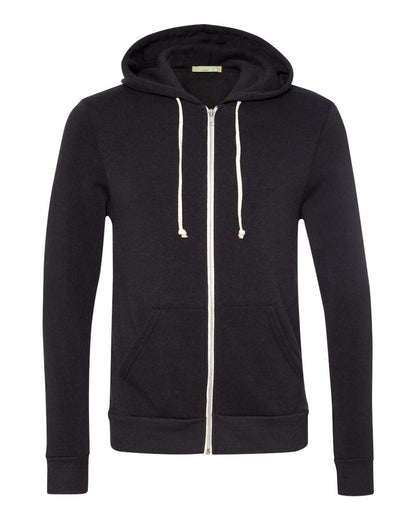 Alternative Rocky Eco-Fleece Full-Zip Hoodie 9590 #color_Eco True Black